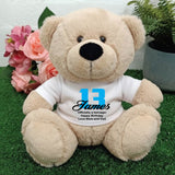 13th Birthday Beige Bear 23cm Personalised Shirt