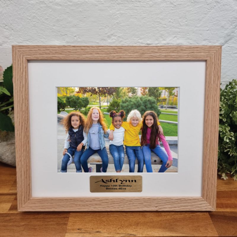 Personalised Natural Timber Photo Frame for 13th Birthday
