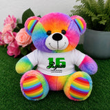 Rainbow Bear 23cm – Personalised 16th Birthday Shirt