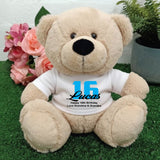 Beige Bear 23cm – Personalised 16th Birthday Shirt