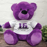 Purple Bear 40cm Personalised 16th Birthday