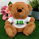 Brown Bear 23cm 18th Birthday Personalised Shirt