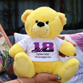 Yellow Bear 23cm 18th Birthday Personalised Shirt