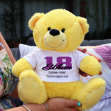 Yellow Bear 23cm 18th Birthday Personalised Shirt