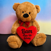 40cm Brown Bear 18th Birthday with Message on Heart