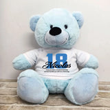 Light Blue Bear 40cm 18th Birthday Personalised Shirt