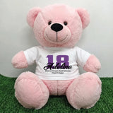 Personalised 40cm Light Pink Bear 18th Birthday Shirt