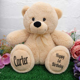 Personalised 30cm Beige Bear 1st Birthday Message on Feet