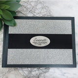 1st Birthday Personalised Black & Silver Glitter Guest Book with Custom Plaque