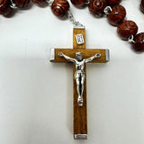 Wooden Rosary Beads Naming Day Plaque Inscription