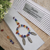 Personalised Chakra Gemstone Suncatcher β Retirement