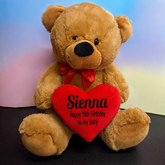 16th Birthday Brown Bear 40cm with Personalised Heart Message