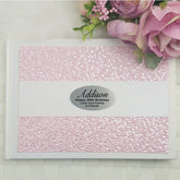 50th Birthday Personalised White Pink Pebble Guest Book with Custom Plaque