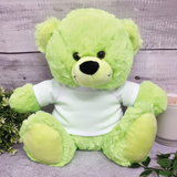 Personalised Lime Christening Teddy Bear – Special Christening Keepsake for Baby