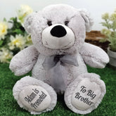 Silver Bear 30cm Big Brother Gift with Message on Feet
