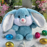 Personalised 23cm Easter Bunny Billy Blue with Message on Ears