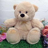 30cm Beige Bear 50th Birthday Personalised Message on Feet