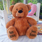 Birthday Gift Brown Bear 30cm with Message on Feet