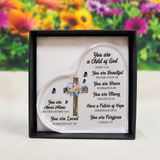 Baptism "You Are a Child of God" Christian Heart Acrylic Gift Box Personalised