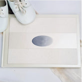 80th Birthday Personalised Cream Glitter Guest Book with Custom Plaque