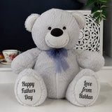 Personalised Silver Bear 30cm Fathers Day Message on Feet