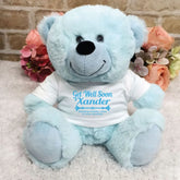 Get Well Soon Light Blue Bear 23cm with Personalised Shirt