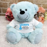 Light Blue Bear 23cm Grandad Shirt Message