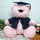 30cm Light Pink Graduation Bear with Message on Feet
