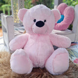 Light Pink Bear 40cm 80th Birthday Personalised on Feet