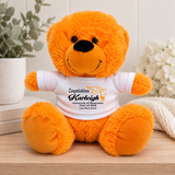 Personalised 23cm Orange Graduation Teddy Bear