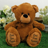 Brown Bear 30cm Pop Personalised Message on Feet
