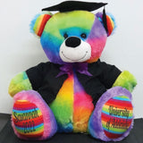 40cm Rainbow Bear Graduation Gift with Message on Feet