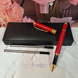 Personalised Red Ball Point Pen Set for Communion