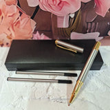 Personalised Silver Ballpoint Pen Set – 40th Birthday