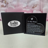 Personalised Anniversary "To My Man" Heart Acrylic Gift Box