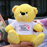 Personalised 23cm Yellow Graduation Teddy Bear