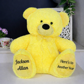 Yellow Bear 30cm Anniversary Message on Feet