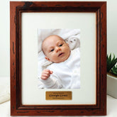 Baby Personalised Mahogany Timber Photo Frame