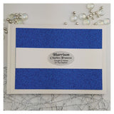 White Book with Blue Glitter Baptism Signature Book A5