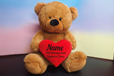 Brown Bear 30cm Custom Message on Heart