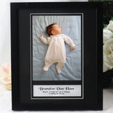 Christening Photo Frame – Personalised Black 6x8 inch