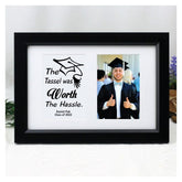 Graduation Photo Frame Typography Print 4x6 Black