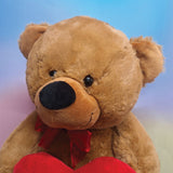 Brown Bear 40cm 60th Birthday Personalised Message on Heart