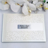 Personalised Cream Pebble Graduation Guest Book with Custom Plaque