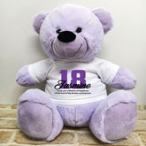 Personalised 40cm Lavender Bear 18th Birthday Shirt