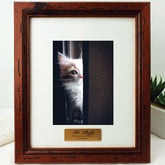 Pet Memorial Personalised Mahogany Timber Photo Frame