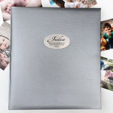 Personalised Silver Glamour Album 500 Photos Graduation