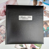 Black Glamour Album 200 Photos 30x25cm Christening Inscription for Plaque