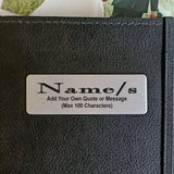 Custom Personalised Black Brag Book 5x7 with Plaque