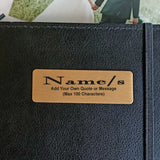 Custom Personalised Black Brag Book 5x7 with Plaque